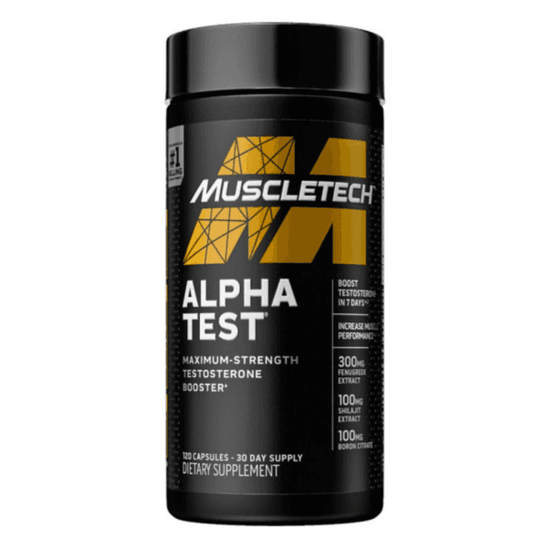 Potenciador de Testosterona Alpha Test MuscleTech — 120 cápsulas | 60 servicios