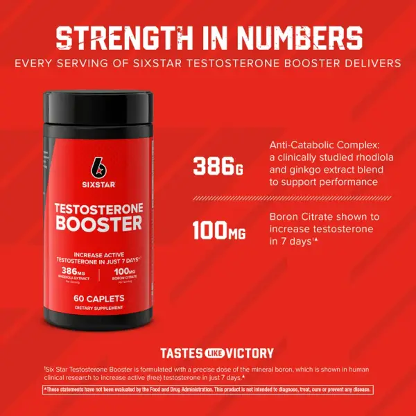 Potenciador de Testosterona Six Star MuscleTech — 60 cápsulas | 30 servicios