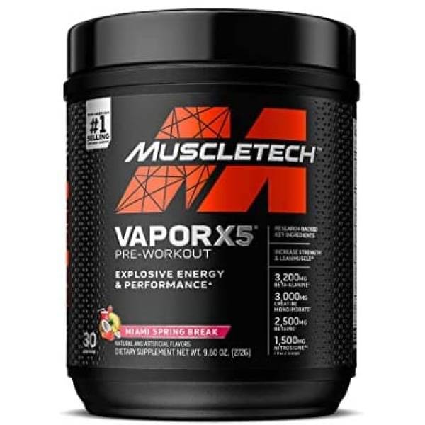 Pre-Entreno Vapor X5 MuscleTech — 30 servicios