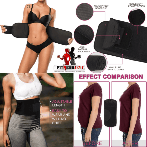 Faja Reductora de Neopreno — Termogénica para cintura y abdomen