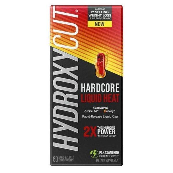 Quemador Hydroxycut Hardcore Liquid Heat — 60 cápsulas | 30 servicios