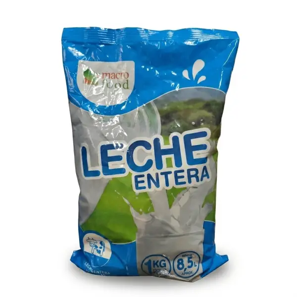 Leche entera en polvo Macro Food (1 kg / 2.2 lb)