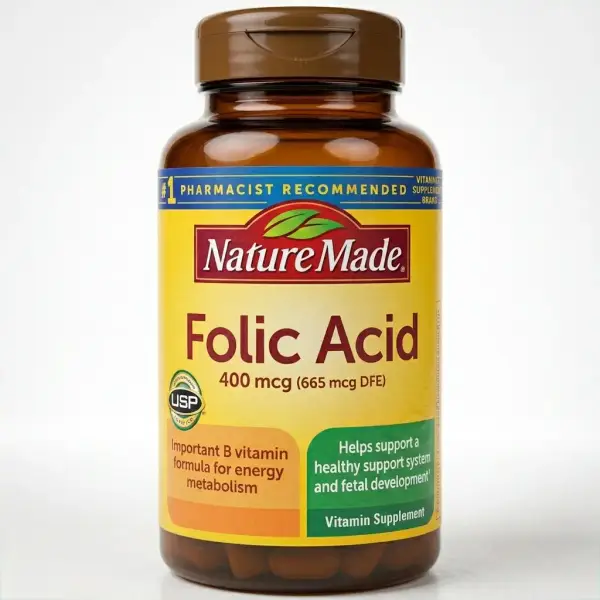 Ácido Fólico Nature Made(Vitamina B9) — Apoyo esencial para la salud celular