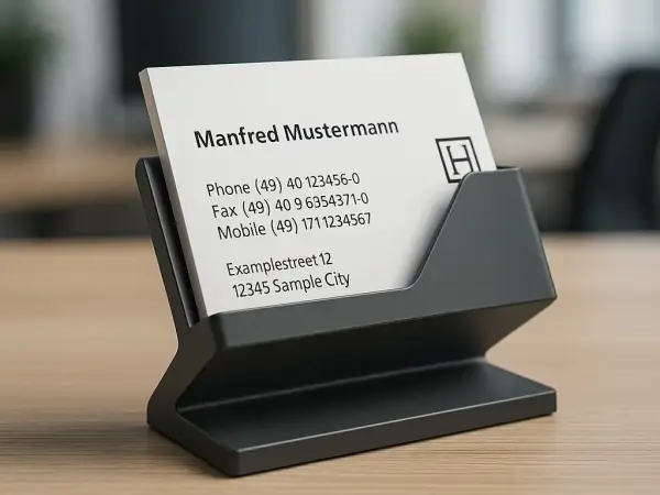 Porta tarjetas minimalista para negocio 3D personalizable