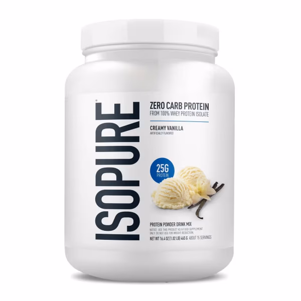 Isopure Zero Carb 100% Whey Protein Isolate — 25g por porción
