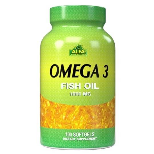 Omega 3 Fish Oil 1000mg — 100 cápsulas | Aceite de pescado puro